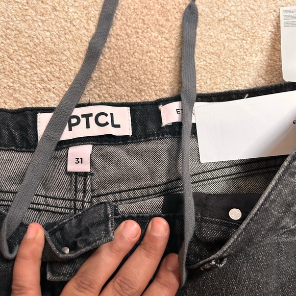 TCL Black Flare Wide-Leg Jeans - Picture 2 of 3